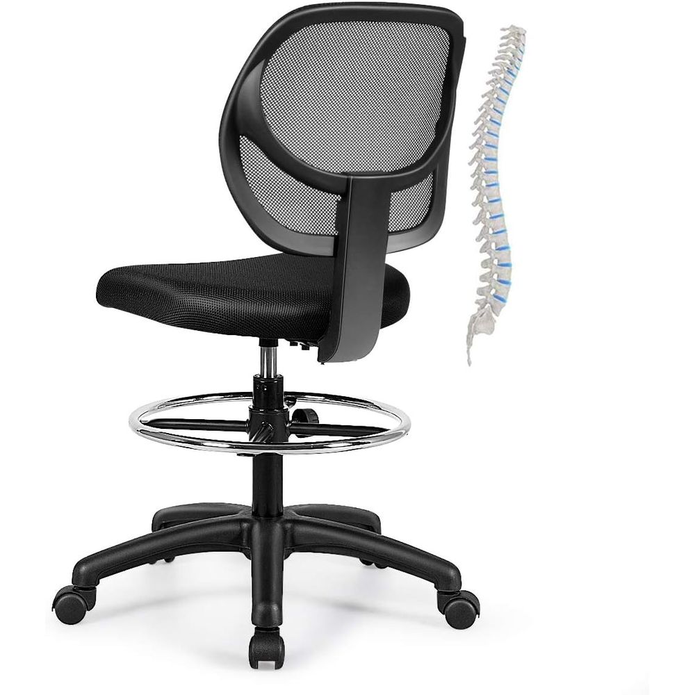 Home & Bathroom Building Products Pte Ltd - Ergonomic Black Mesh Swivel Office Chair