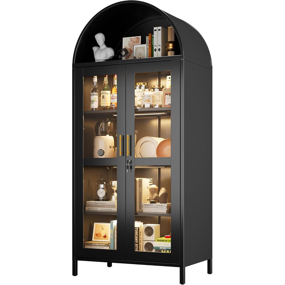 Home & Bathroom Building Products Pte Ltd - 78.74 High Metal Arched Cabinet with