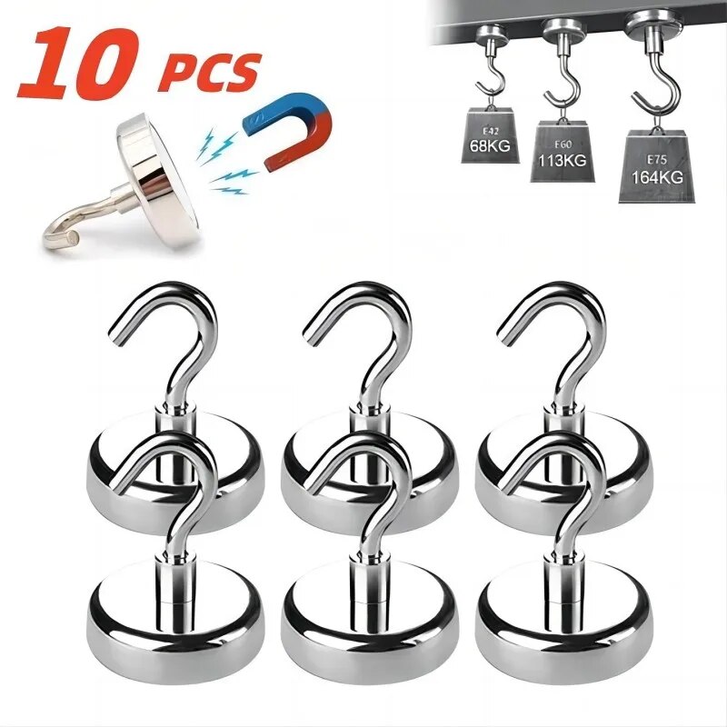 Home Bathroom Key - 10PCS Strong Magnet Hooks Multi-Purpose Storage