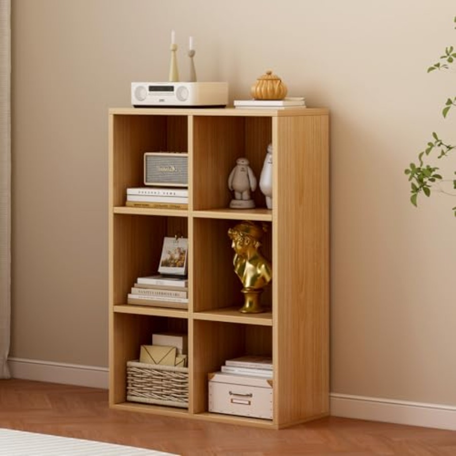 Home & Bathroom Building Products Pte Ltd - 6-Cube Storage Shelf Bookcase - Wooden