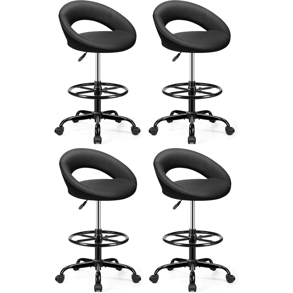 Home & Bathroom Building Products Pte Ltd - Adjustable Swivel Bar Stools with Back