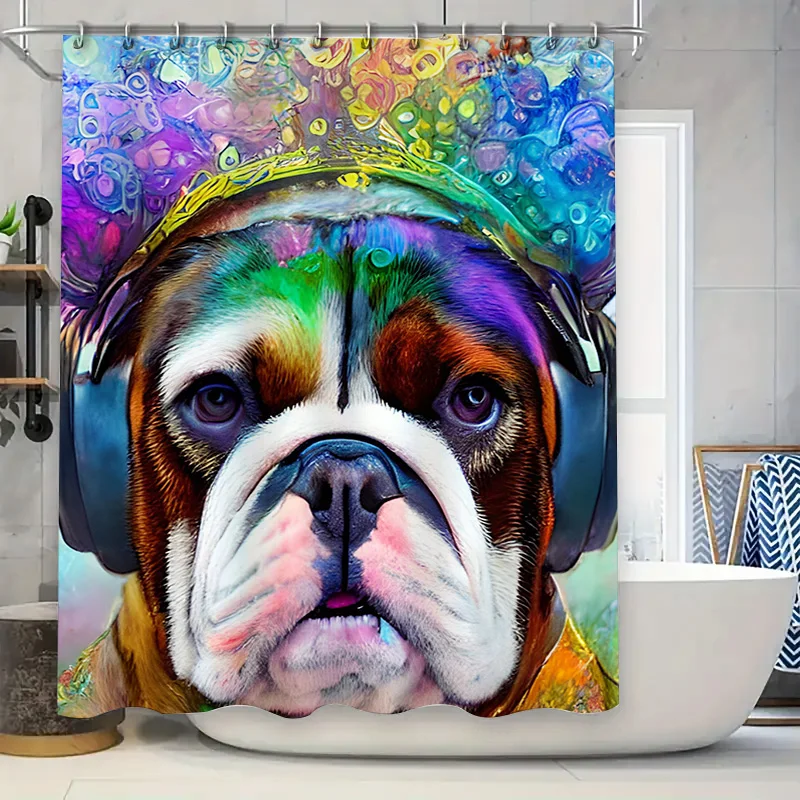 Home Bathroom Decor Ideas - Vibrant Animal Print Shower Curtain Modern
