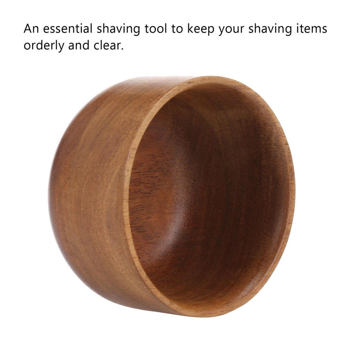 Home One Bathroom - Wooden Men Shaving Bowl Light Brown
