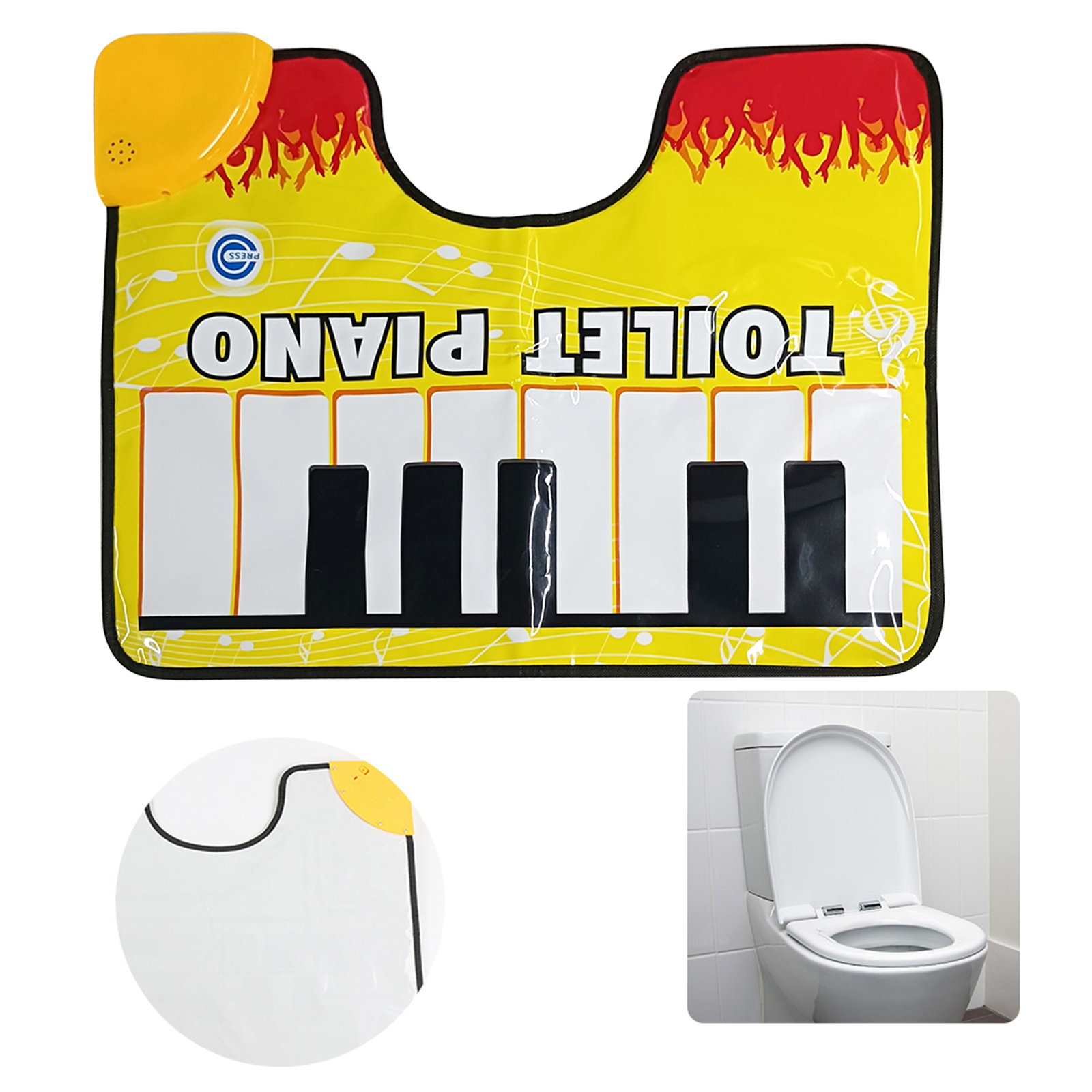 Home Bathroom Mats - Toilet Piano Mat Novelty Potty Piano