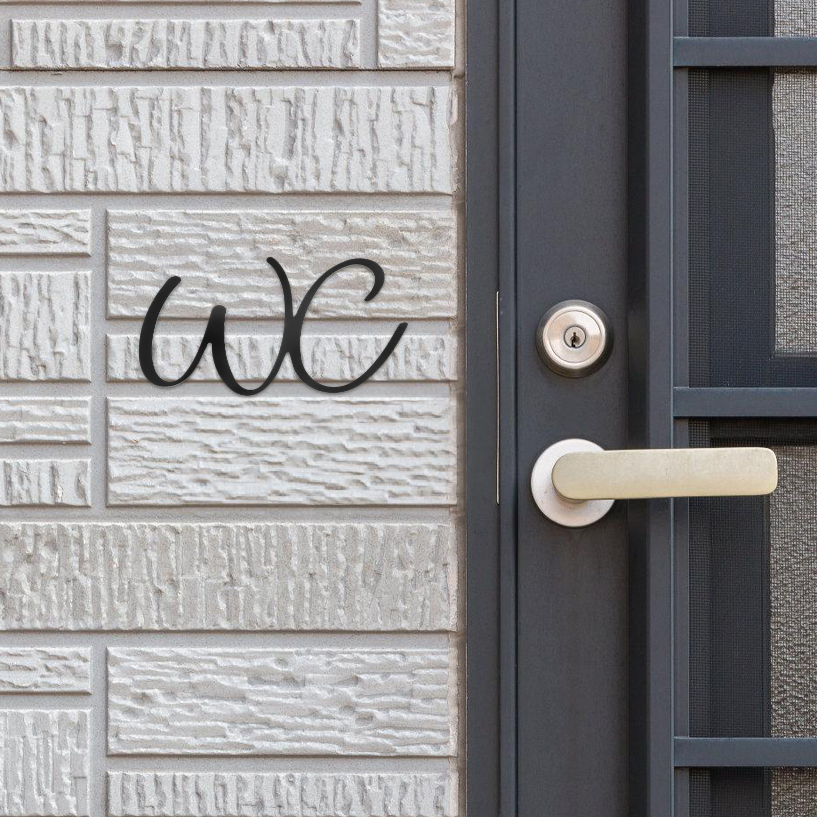 Home Bathroom Door Signs - Bathroom Sign Toilet Door Iron Material