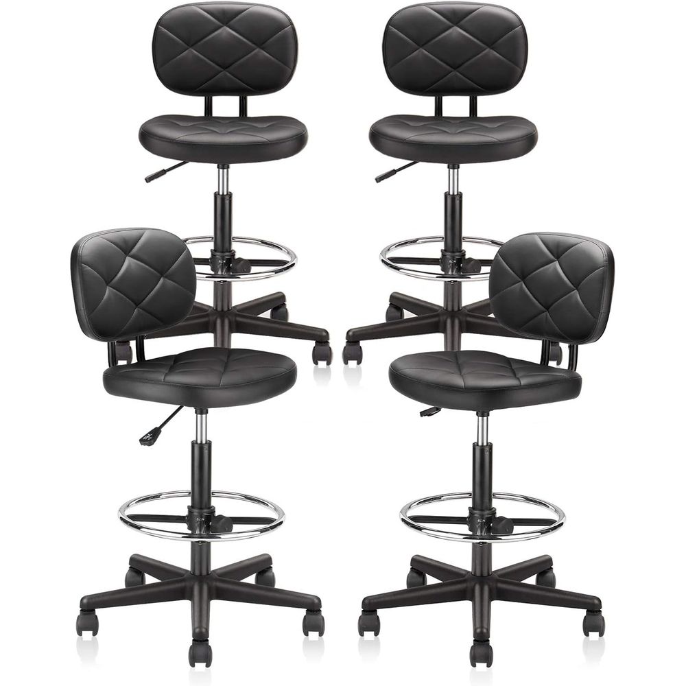 Home & Bathroom Building Products Pte Ltd - Adjustable Swivel Rolling Stool with PU