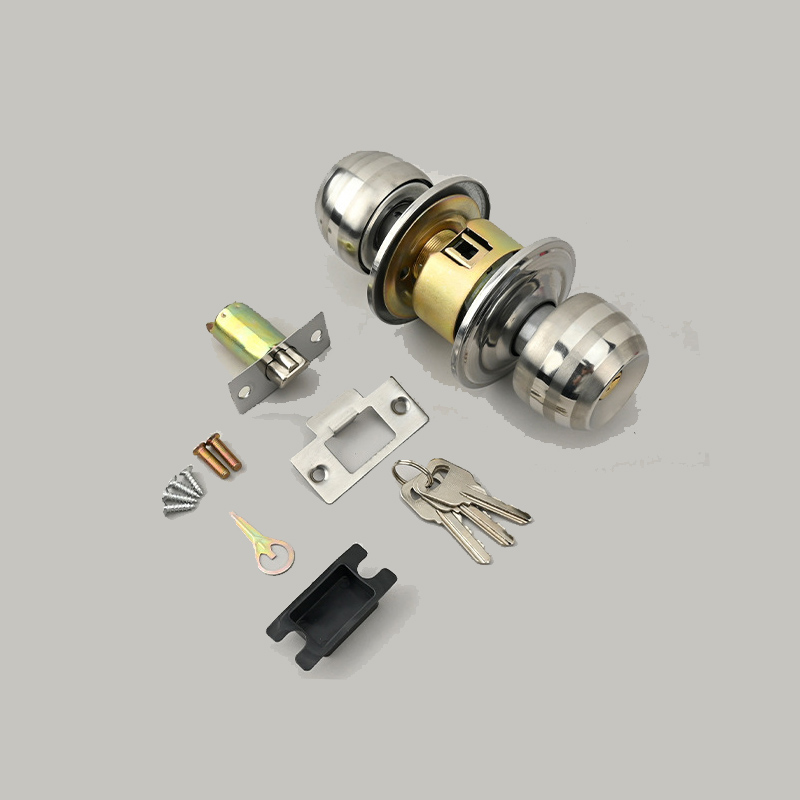 Home Bathroom Key - Stainless Steel Golden Round Ball Privacy