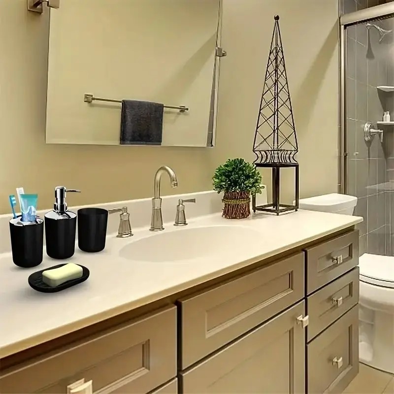 4pcs Bathroom Set, Plastic Gif - Zara Home Bathroom Set บทวิจารณ์และราคา