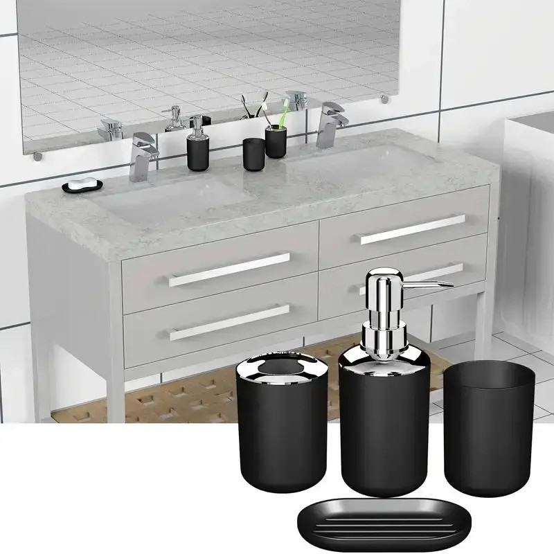 4pcs Bathroom Set, Plastic Gif - Zara Home Bathroom Set บทวิจารณ์และราคา