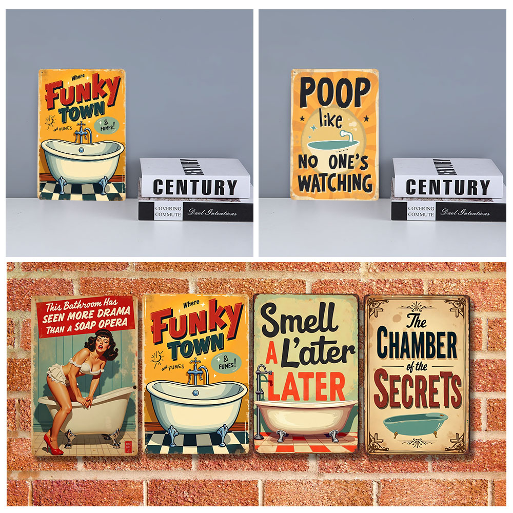 Funny Bathroom Rules Vintage M - Home Bathroom Decor Ideas บทวิจารณ์และราคา