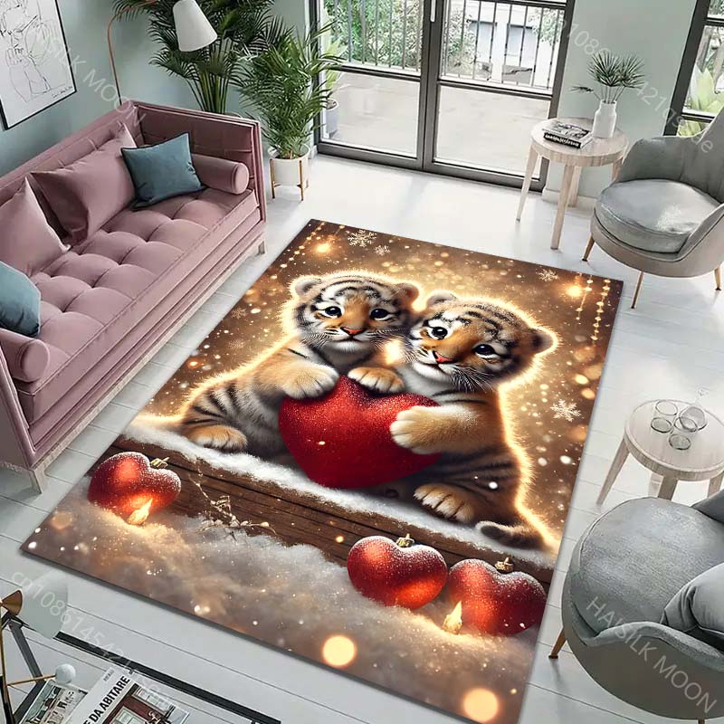 Two Cute Little Tigers Carpet  - Home Bathroom With Two Toilets บทวิจารณ์และราคา