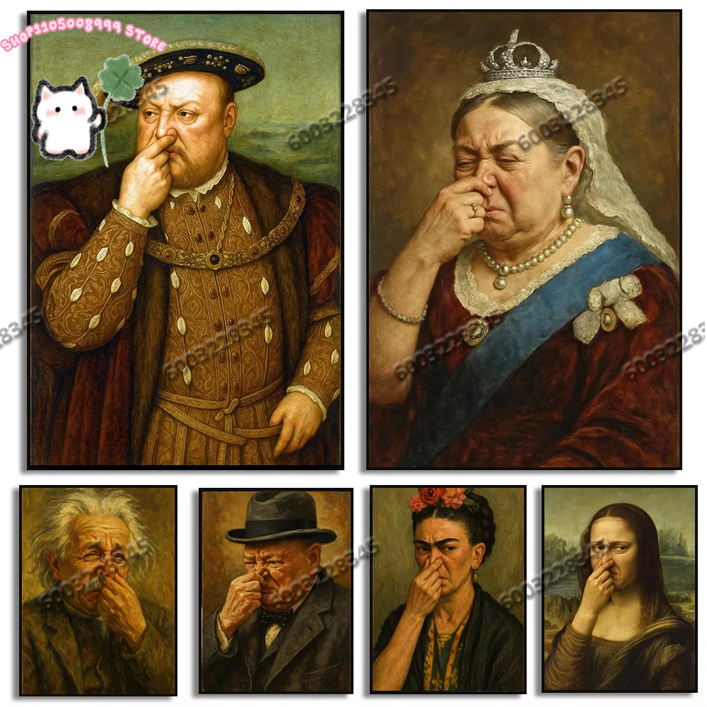 1PC Funny Art Posters Funny Ce - Home Bathroom Pictures บทวิจารณ์และราคา