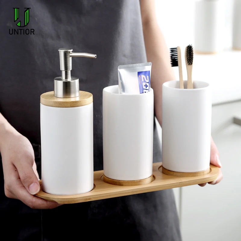 Ceramic Bathroom Accessories S - Zara Home Bathroom Set บทวิจารณ์และราคา