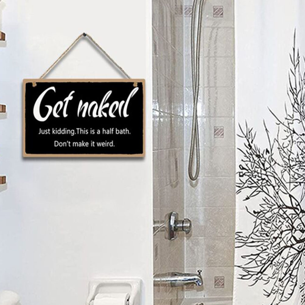 1Pcs Wooden Bathroom Wall Sign - Home Bathroom Door Signs บทวิจารณ์และราคา