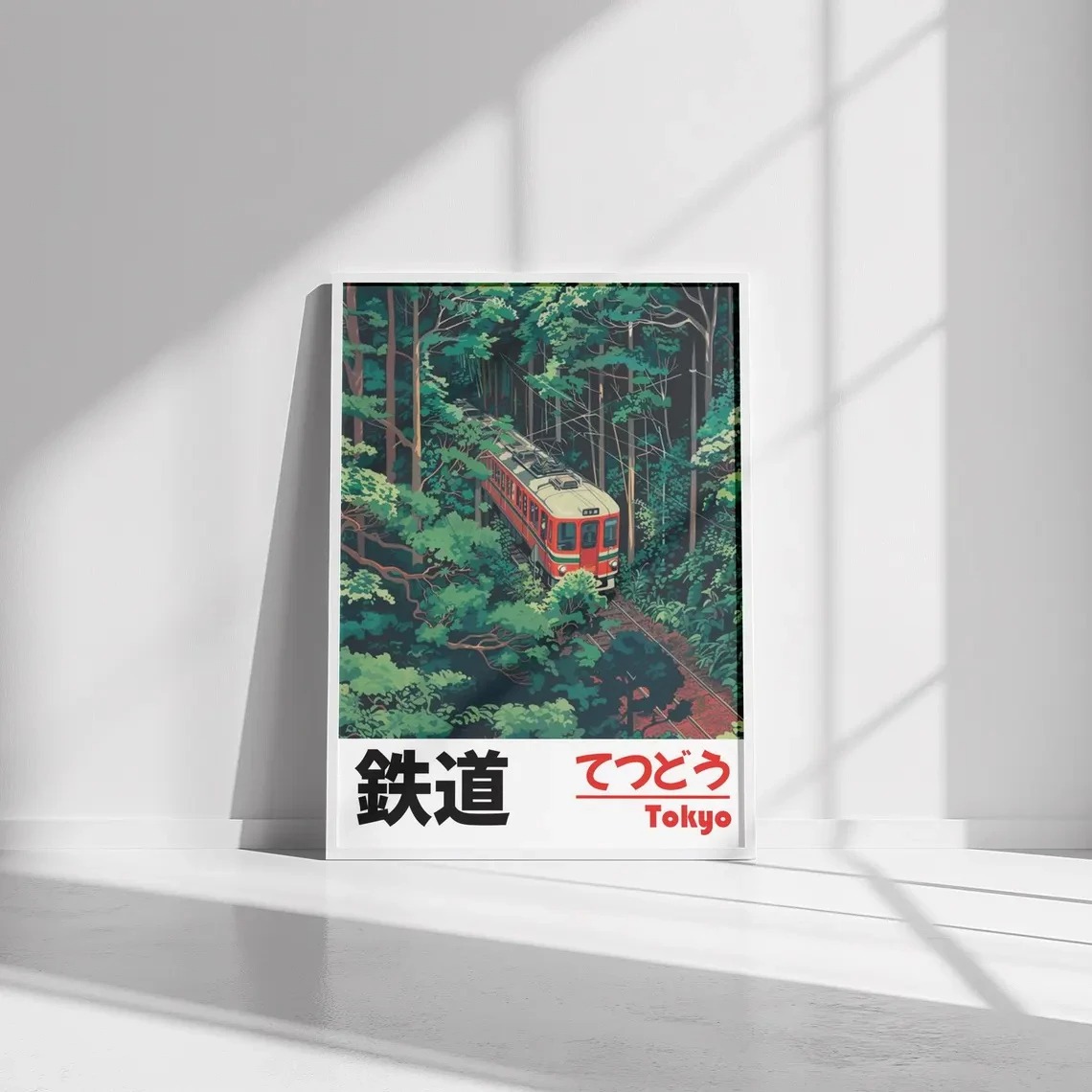 Retro Japanese Landscape Canva - Home Bathroom Pictures บทวิจารณ์และราคา