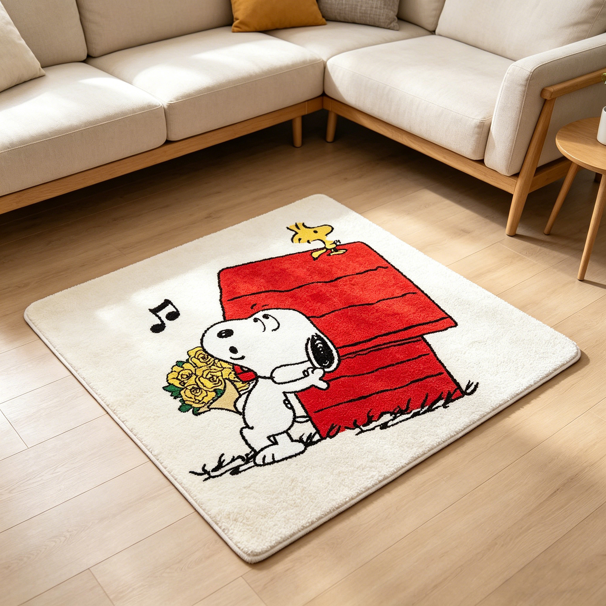Cute Cartoon Snoopy House Shap - Home Bathroom Mats บทวิจารณ์และราคา