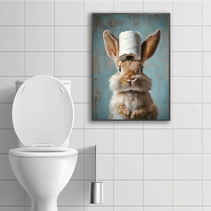 Cartoon Cute Funny Animals wit - Home Bathroom Pictures บทวิจารณ์และราคา