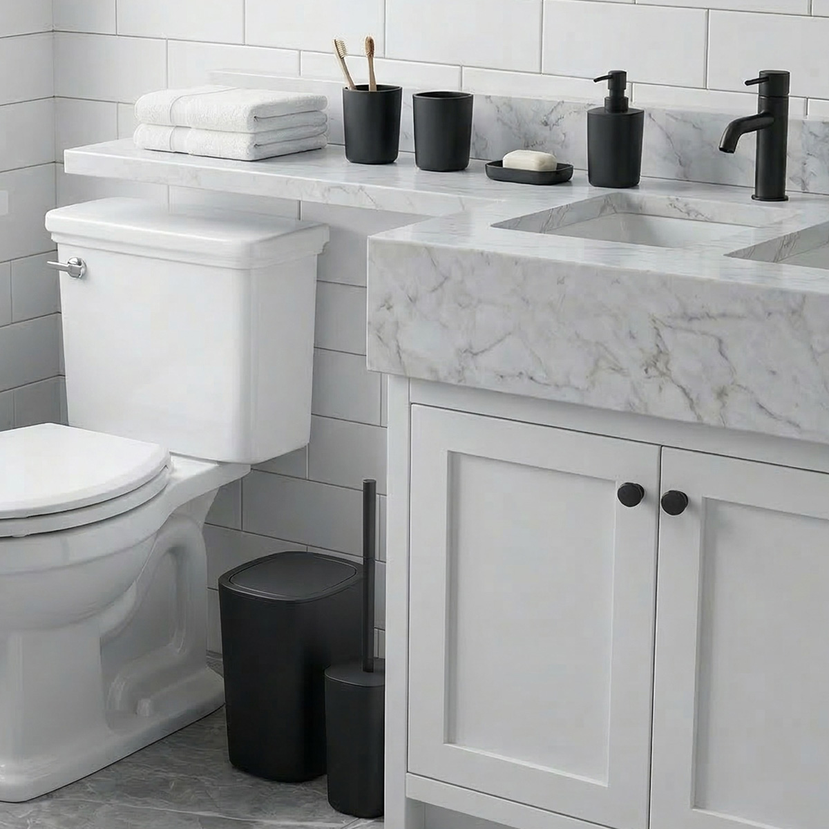 6pcs Bathroom Accessories Set, - Zara Home Bathroom Set บทวิจารณ์และราคา