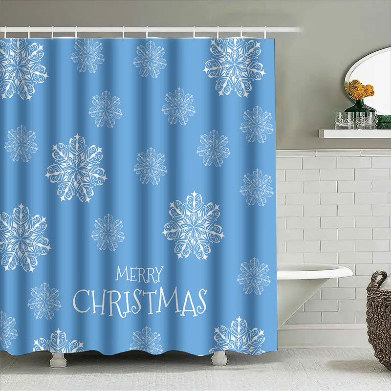 Christmas Shower Curtain Snowf - Home Bathroom Decor Ideas บทวิจารณ์และราคา