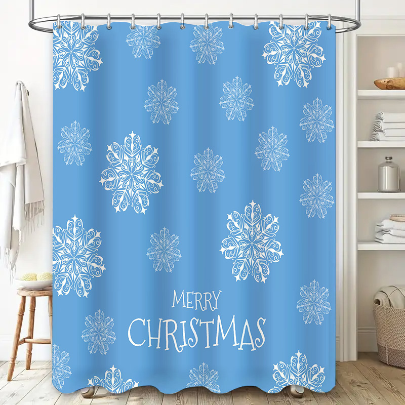 Christmas Shower Curtain Snowf - Home Bathroom Decor Ideas บทวิจารณ์และราคา