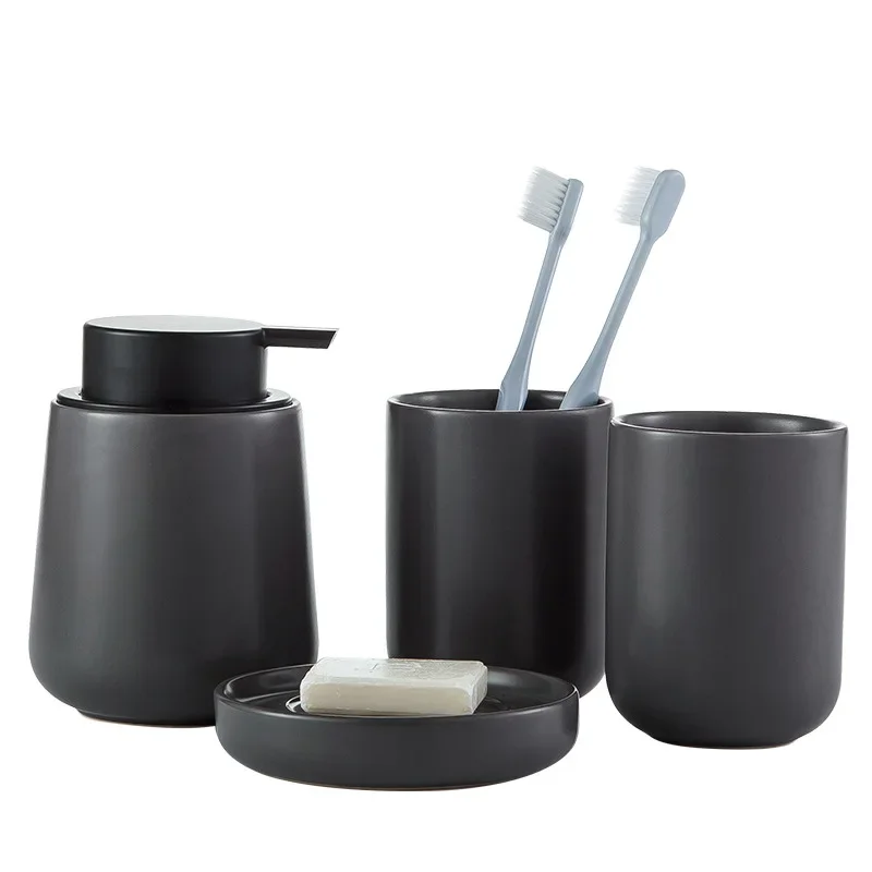Dark grey Ceramic Bath Lotion  - Zara Home Bathroom Set บทวิจารณ์และราคา