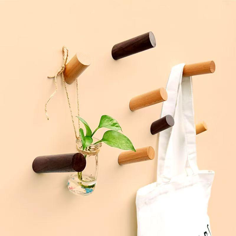 Wall Hanger Wood Hook Beech Ho - Home Bathroom Key บทวิจารณ์และราคา