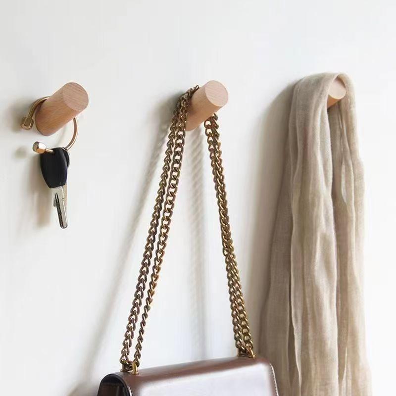 Wall Hanger Wood Hook Beech Ho - Home Bathroom Key บทวิจารณ์และราคา