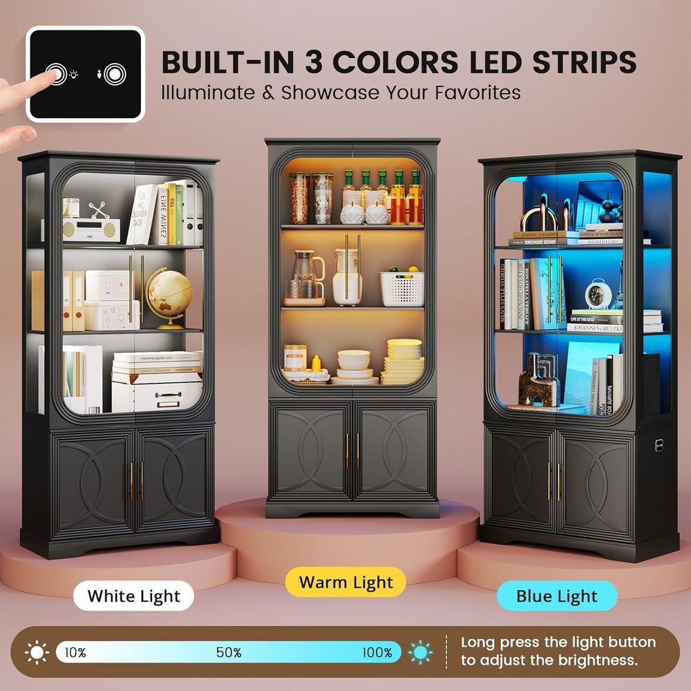 69 Tall Glass Display Cabinet  - Home & Bathroom Building Products Pte Ltd บทวิจารณ์และราคา