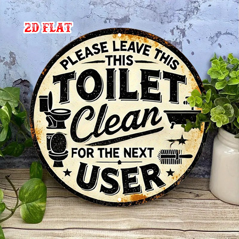 Vintage Bathroom Etiquette Sig - Home Bathroom Etiquette บทวิจารณ์และราคา