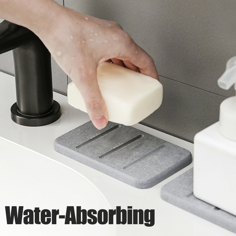 Diatom Mud Soap Dish Quick-Dry - Home Bathroom Mats บทวิจารณ์และราคา