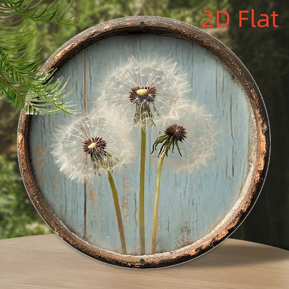 Vintage Rustic Dandelion Wall  - Home Bathroom Door Signs บทวิจารณ์และราคา