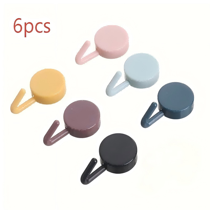 6 PCS Self-Adhesive Wall Hooks - Home Bathroom Key บทวิจารณ์และราคา