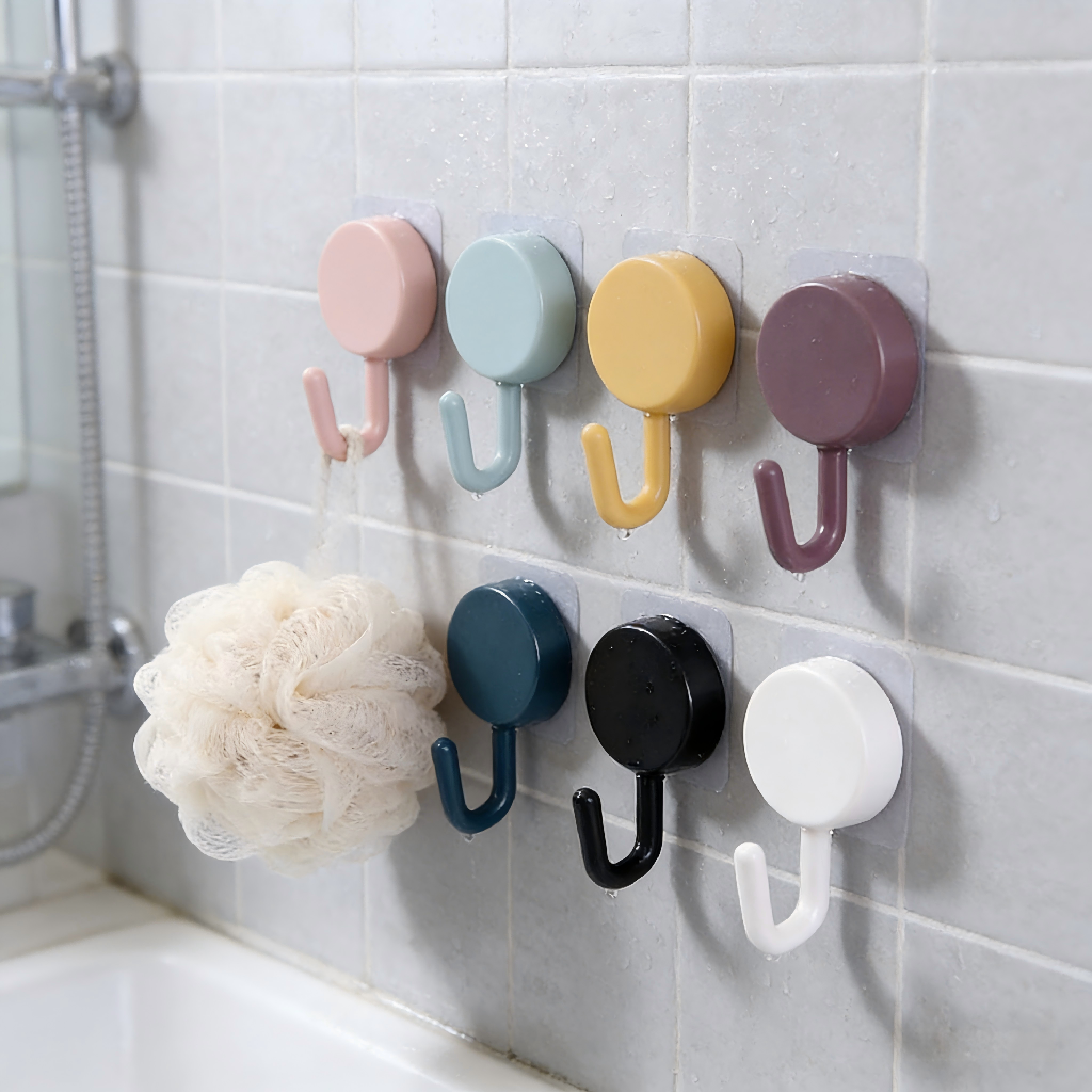 6 PCS Self-Adhesive Wall Hooks - Home Bathroom Key บทวิจารณ์และราคา