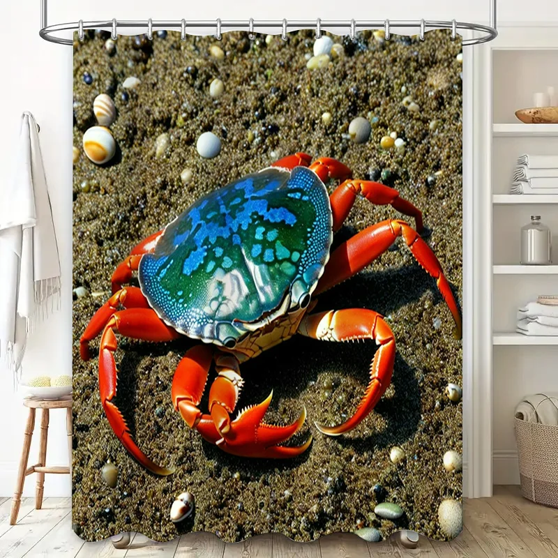 3D Printed Shower Curtain Blue - Home Bathroom Decor Ideas บทวิจารณ์และราคา
