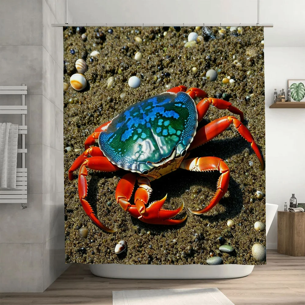3D Printed Shower Curtain Blue - Home Bathroom Decor Ideas บทวิจารณ์และราคา