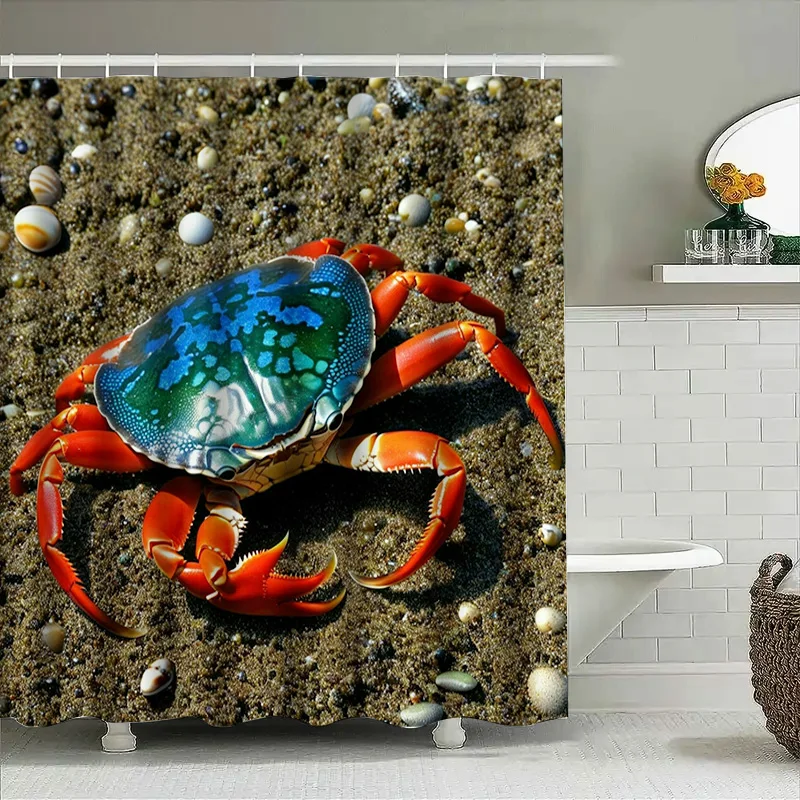 3D Printed Shower Curtain Blue - Home Bathroom Decor Ideas บทวิจารณ์และราคา