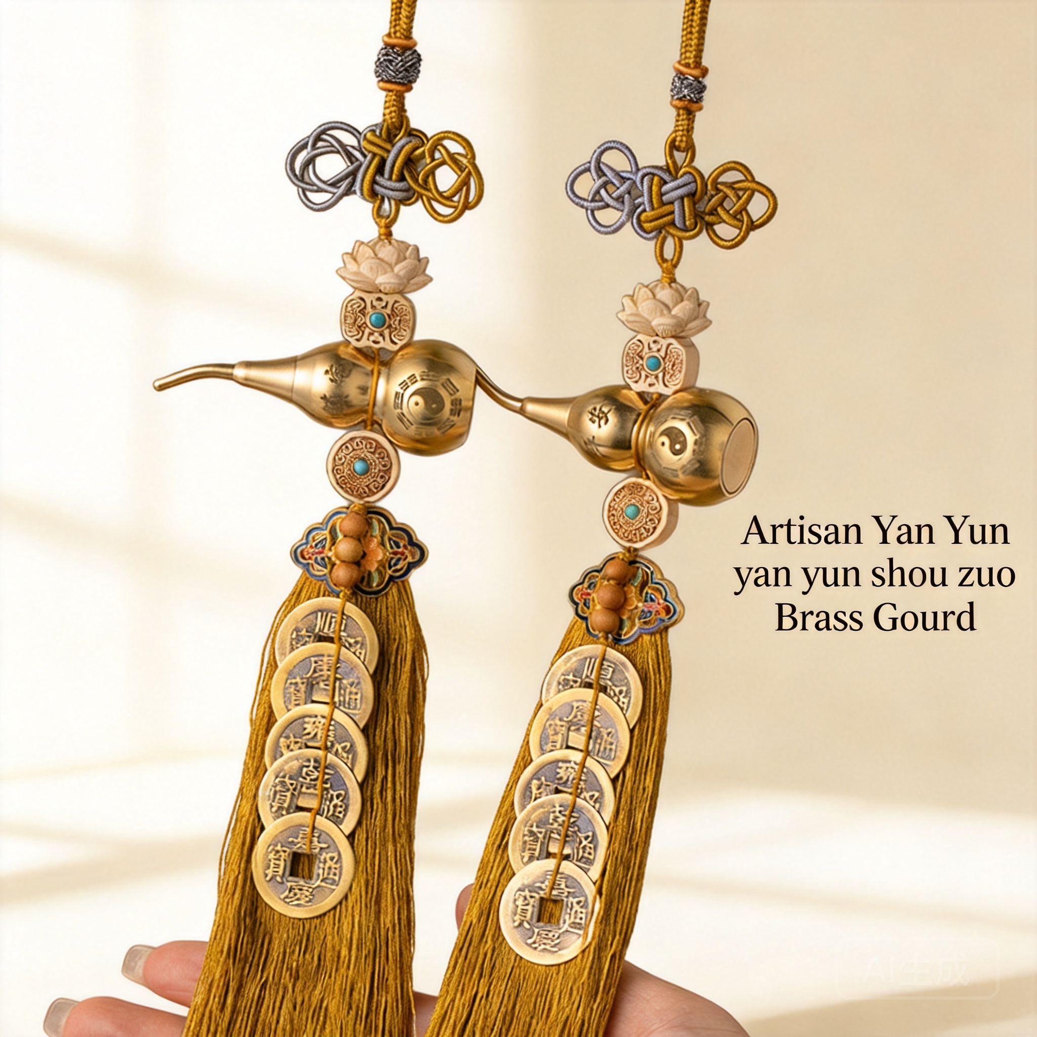 Brass Gourd Hanging Ornament W - Home Bathroom Key บทวิจารณ์และราคา