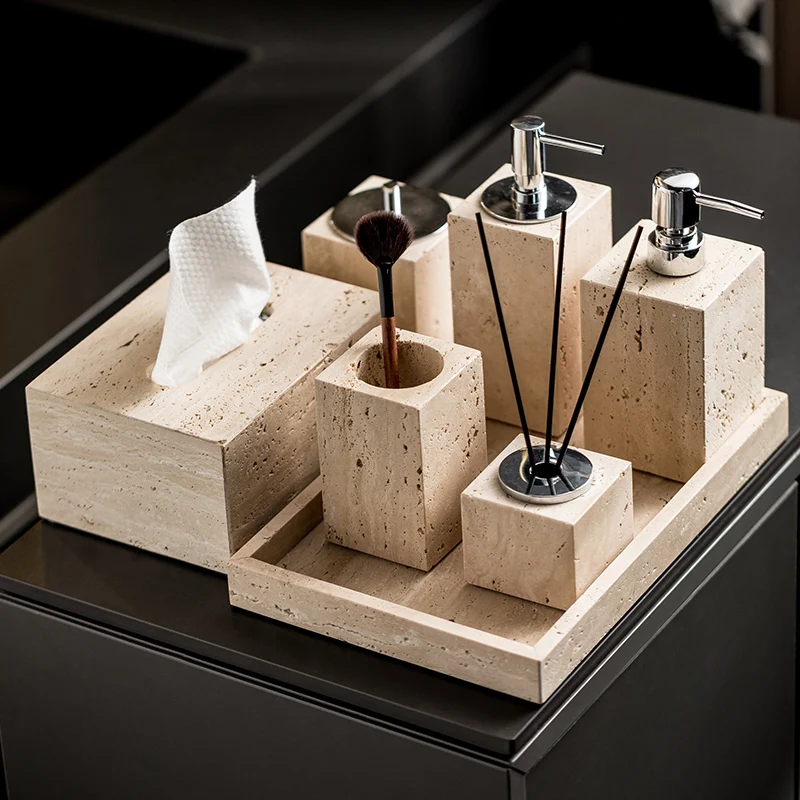 Beige Travertine Bathroom Set  - Zara Home Bathroom Set บทวิจารณ์และราคา