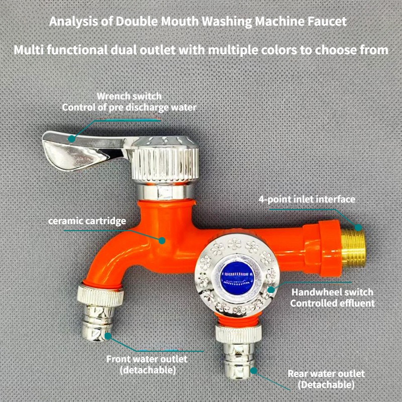 Faucet Double Outlet Dual Cont - Home Outlet Bathroom บทวิจารณ์และราคา