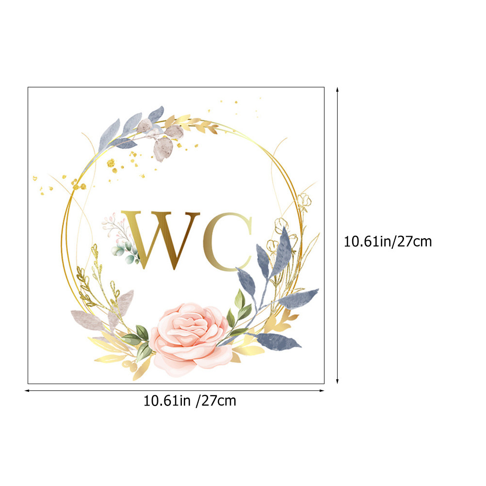 2Pcs Wall Stickers PVC Self ad - Home Bathroom Door Signs บทวิจารณ์และราคา