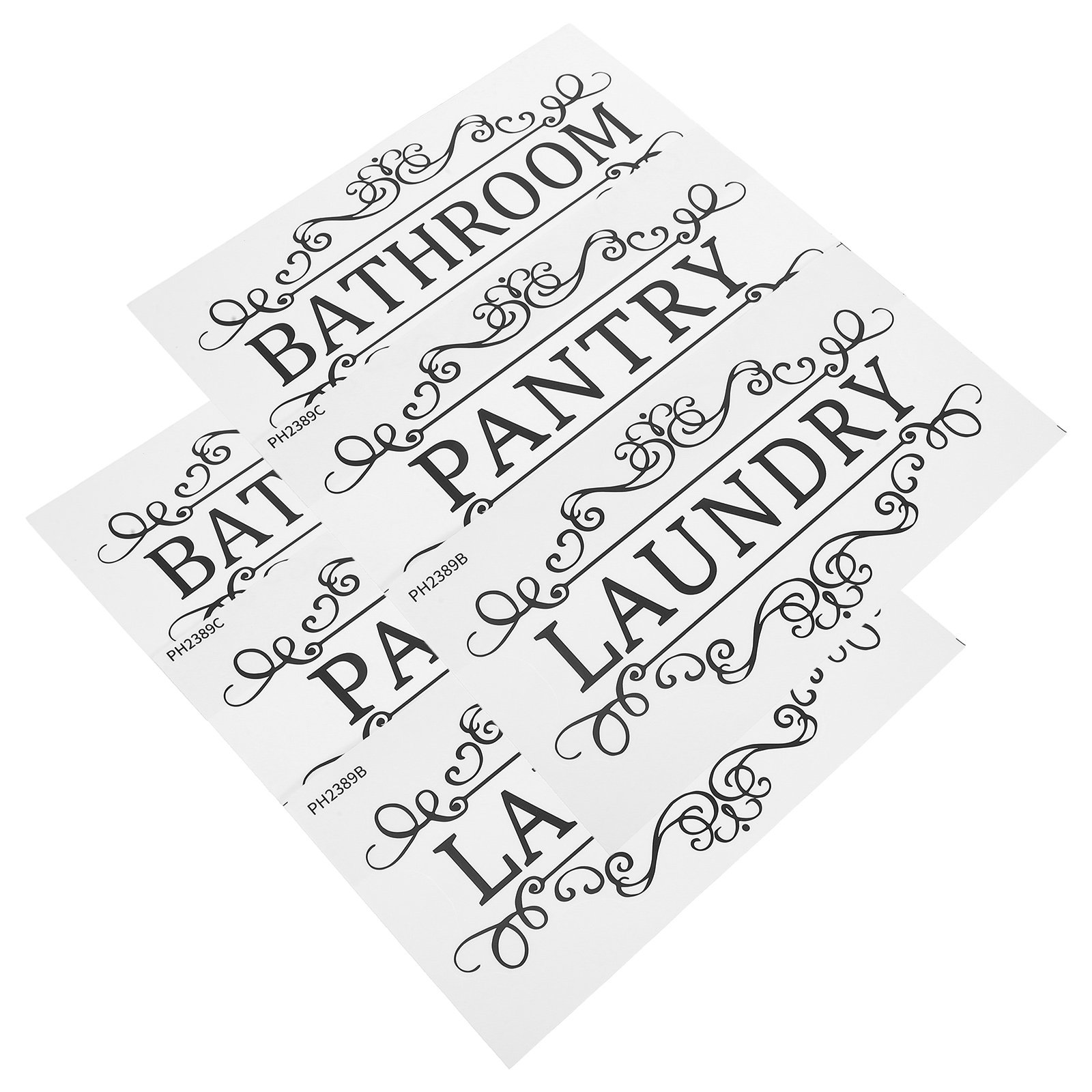 6Pcs Waterproof Door Sign Stic - Home Bathroom Door Signs บทวิจารณ์และราคา