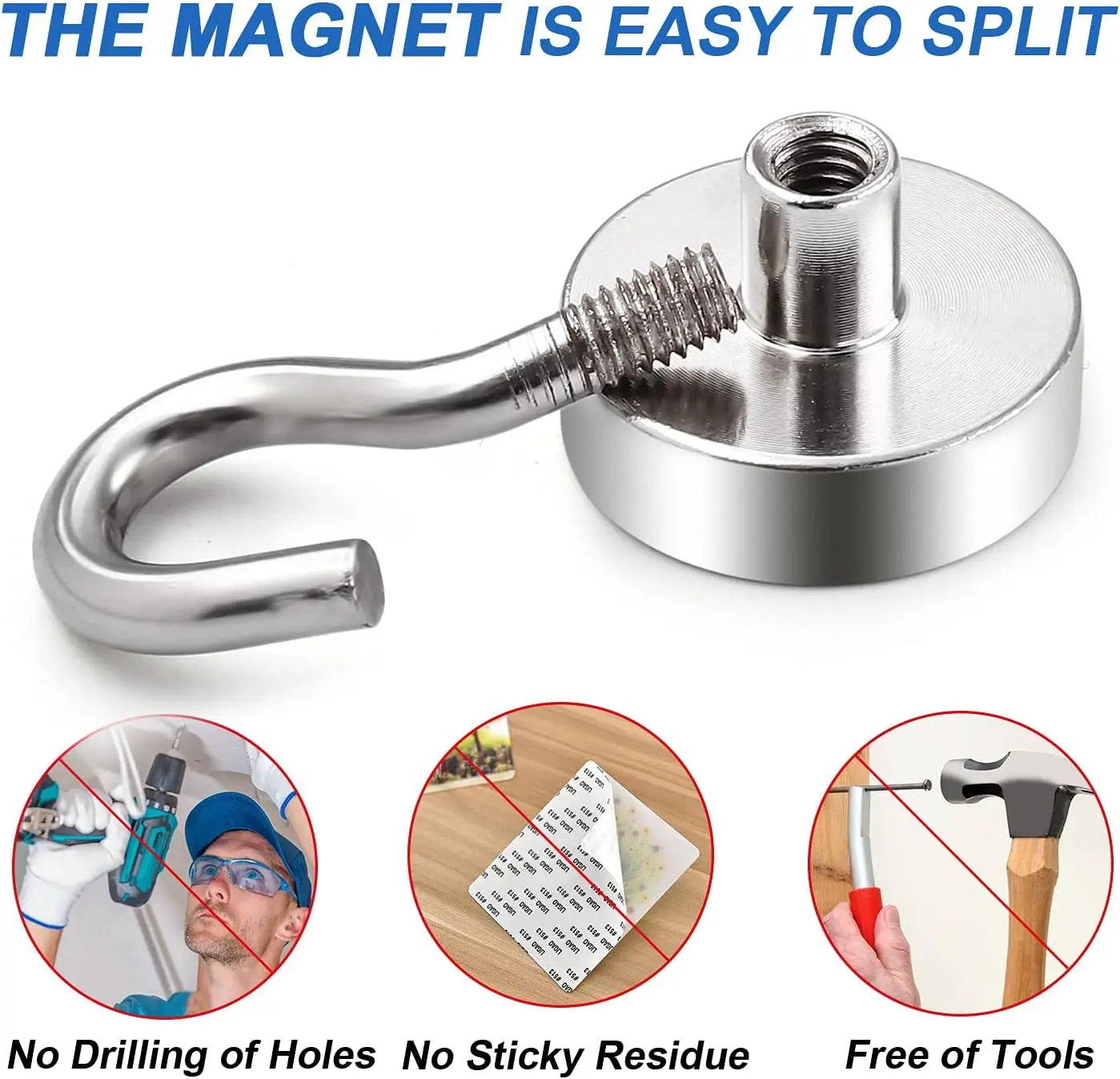 1-80PCS Strong Magnetic Hooks  - Home Bathroom Key บทวิจารณ์และราคา