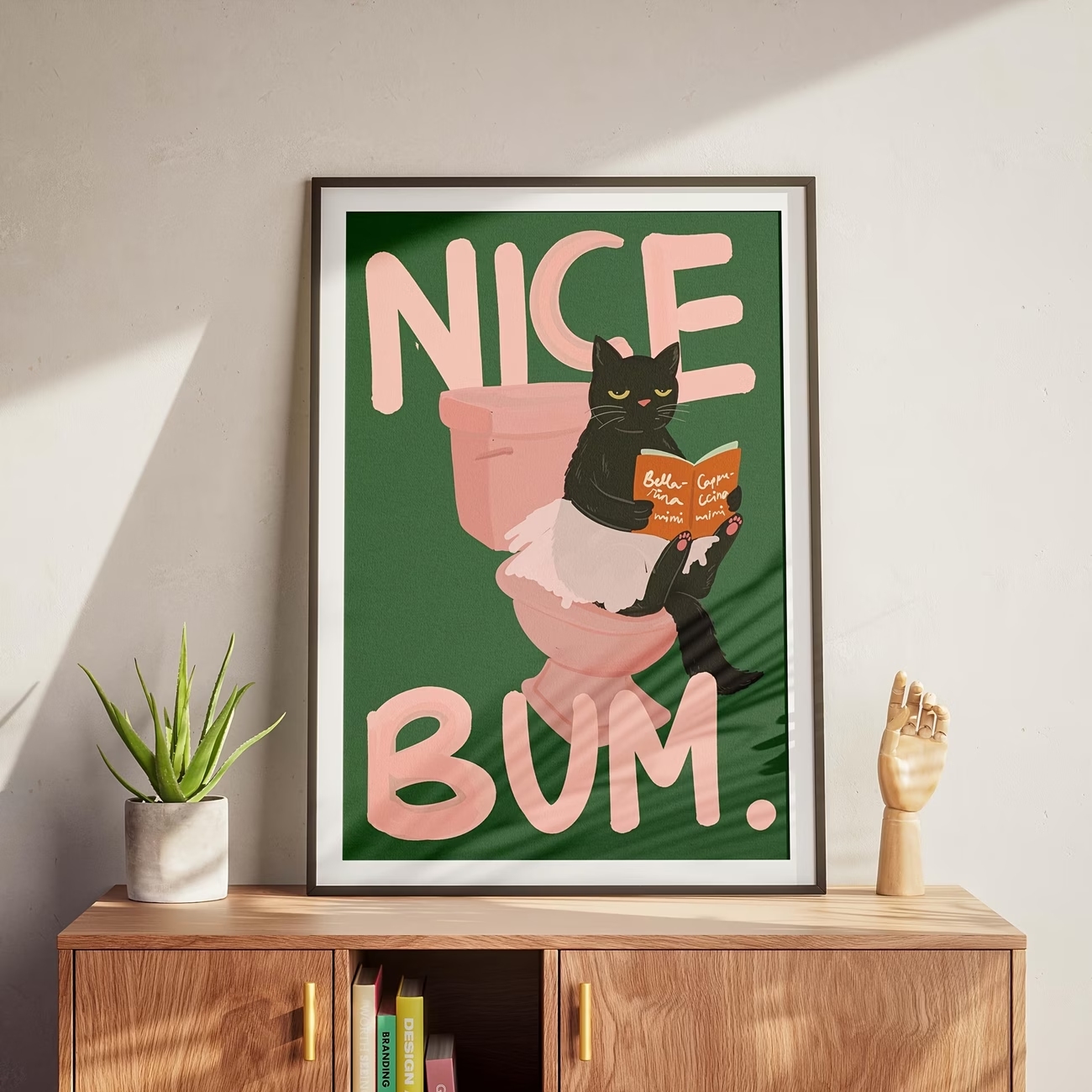Modern Nice Bum Black Cat Wall - Home Bathroom Pictures บทวิจารณ์และราคา