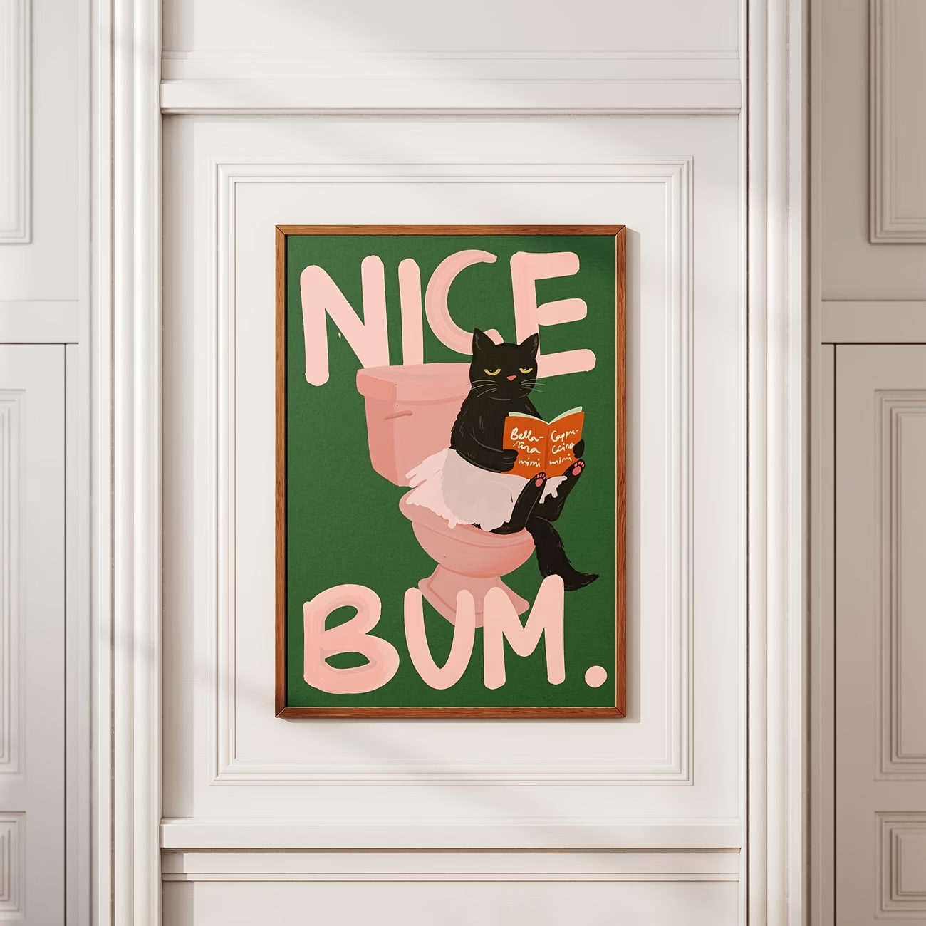 Modern Nice Bum Black Cat Wall - Home Bathroom Pictures บทวิจารณ์และราคา