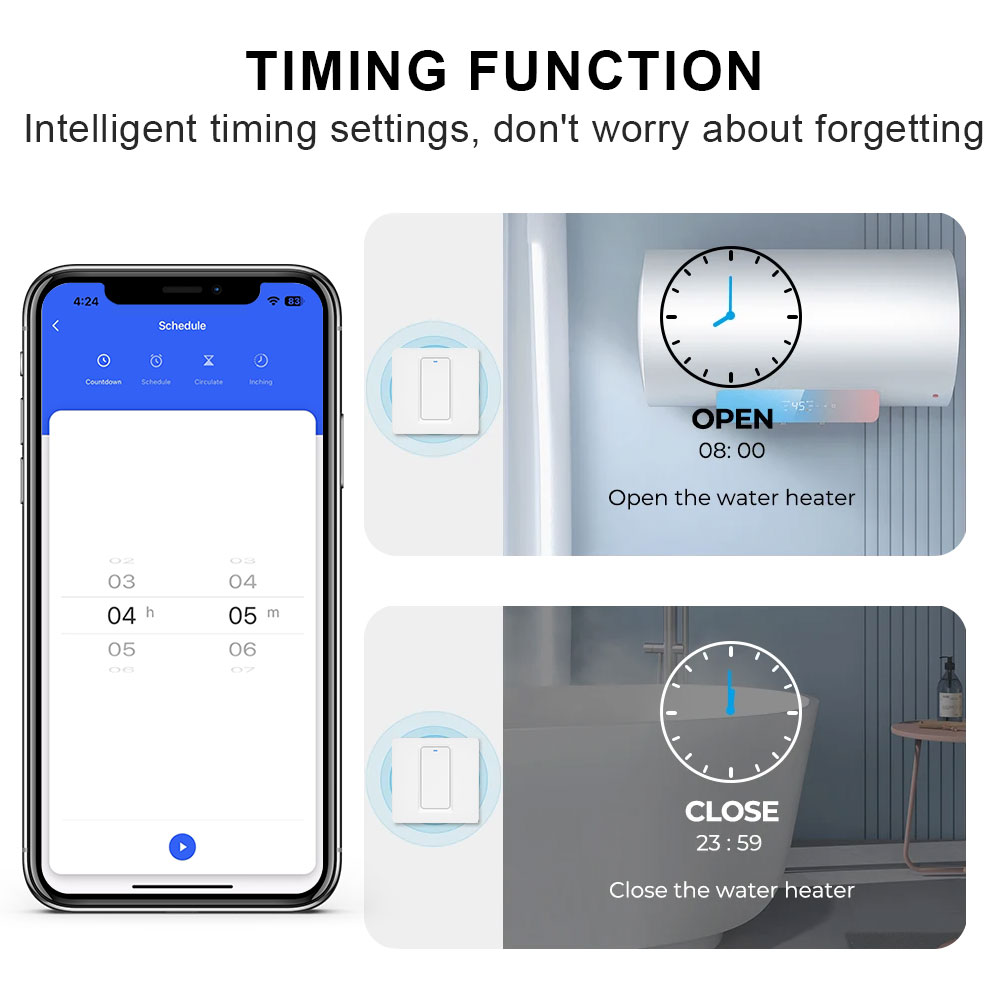 Smart Water Heater Switch/WiFi - Bathroom Home Improvement บทวิจารณ์และราคา