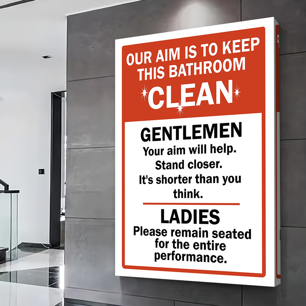 Funny Bathroom Etiquette Poste - Home Bathroom Etiquette บทวิจารณ์และราคา