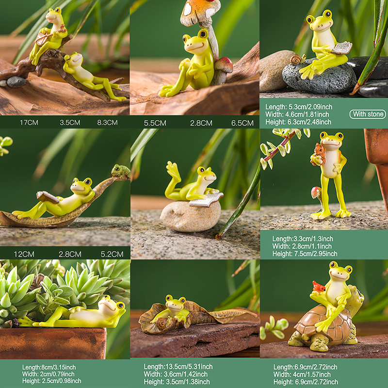 Resin Funny Frog Figurines For - Bathroom Home Improvement บทวิจารณ์และราคา