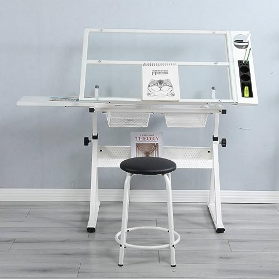 Drafting Table with Stool Mode - Home & Bathroom Building Products Pte Ltd บทวิจารณ์และราคา