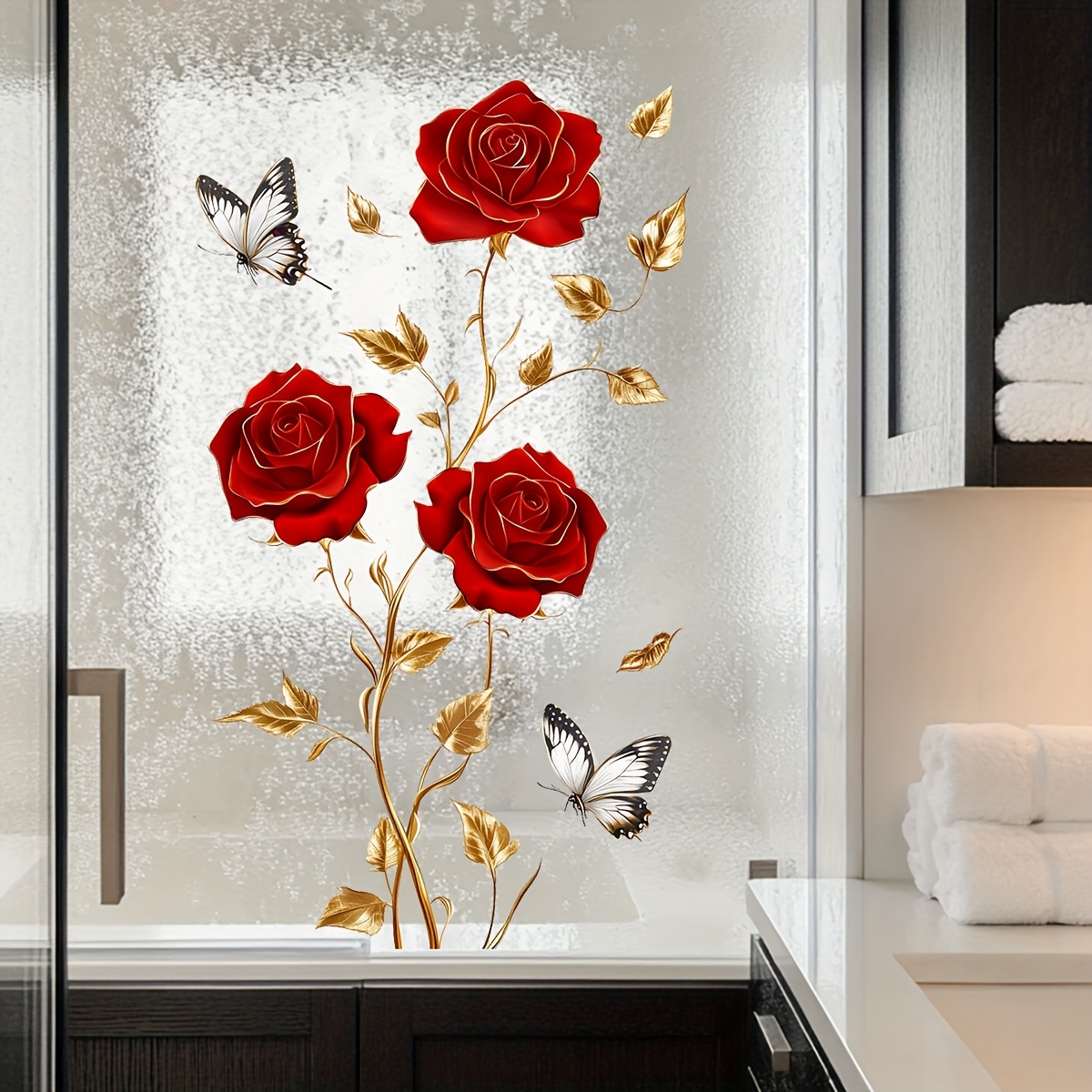 1Pc Charming and Romantic Red  - Home One Bathroom บทวิจารณ์และราคา