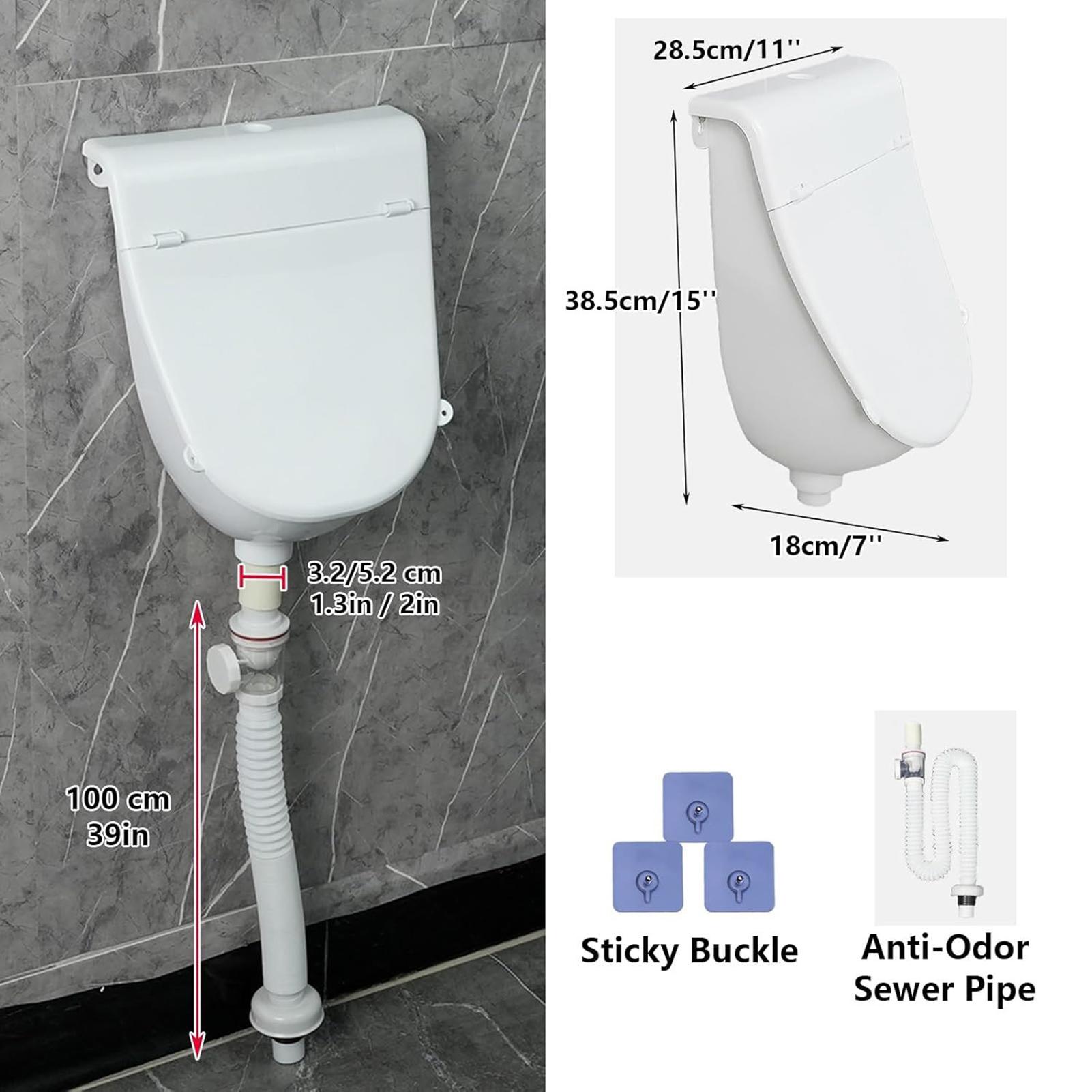 Wall Urinal with Lid Commercia - Home Bathroom Urinal บทวิจารณ์และราคา